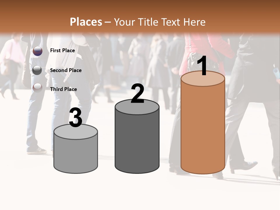 A Group Of People Walking Across A Street PowerPoint Template