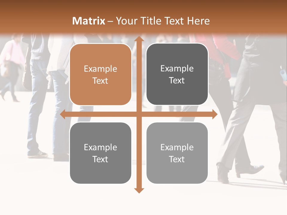 A Group Of People Walking Across A Street PowerPoint Template