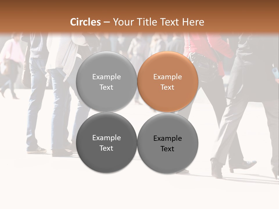 A Group Of People Walking Across A Street PowerPoint Template