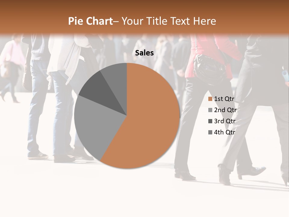 A Group Of People Walking Across A Street PowerPoint Template