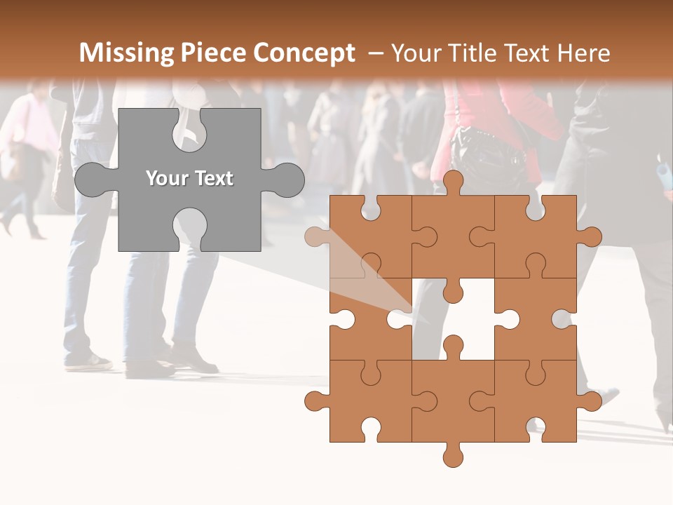 A Group Of People Walking Across A Street PowerPoint Template