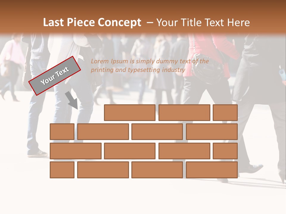 A Group Of People Walking Across A Street PowerPoint Template