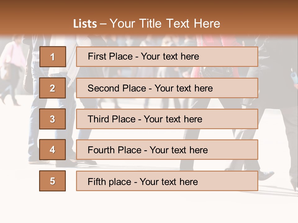 A Group Of People Walking Across A Street PowerPoint Template