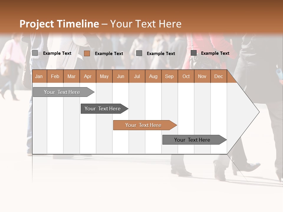 A Group Of People Walking Across A Street PowerPoint Template