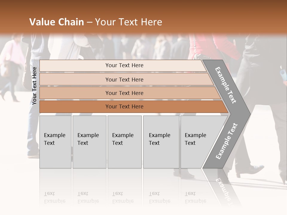 A Group Of People Walking Across A Street PowerPoint Template