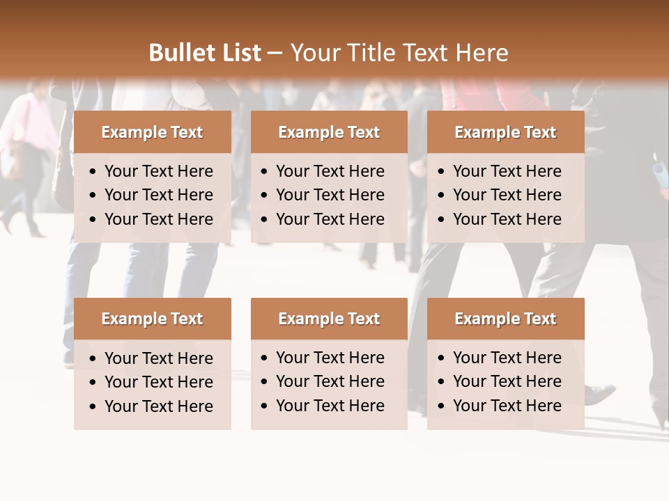 A Group Of People Walking Across A Street PowerPoint Template
