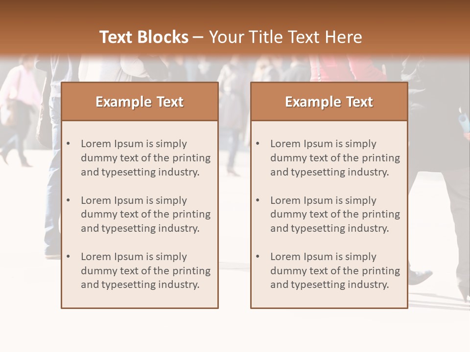 A Group Of People Walking Across A Street PowerPoint Template