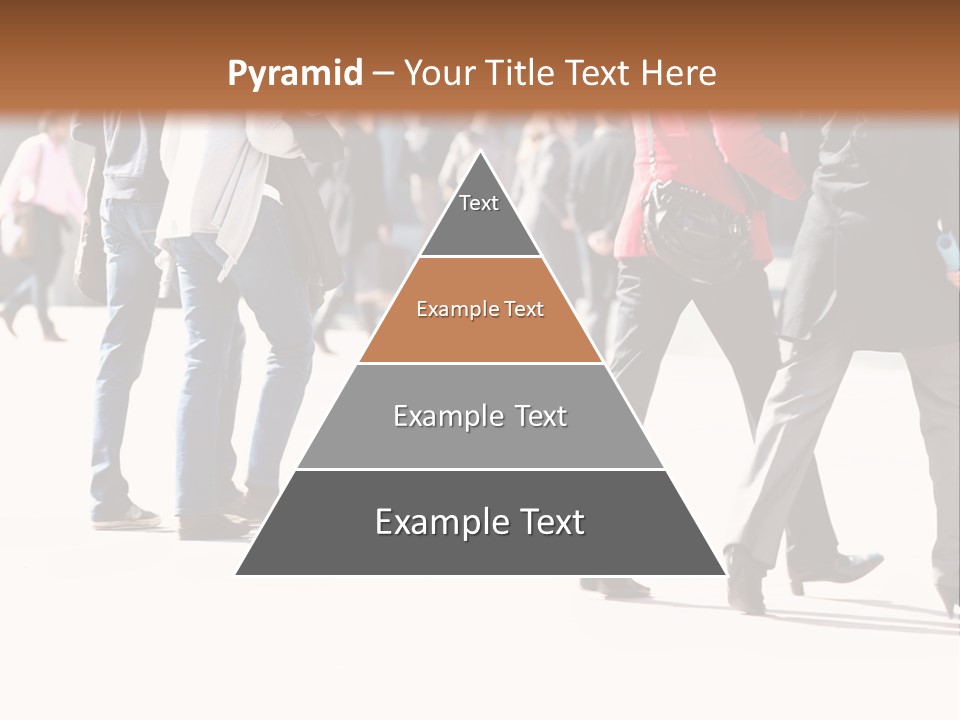 A Group Of People Walking Across A Street PowerPoint Template