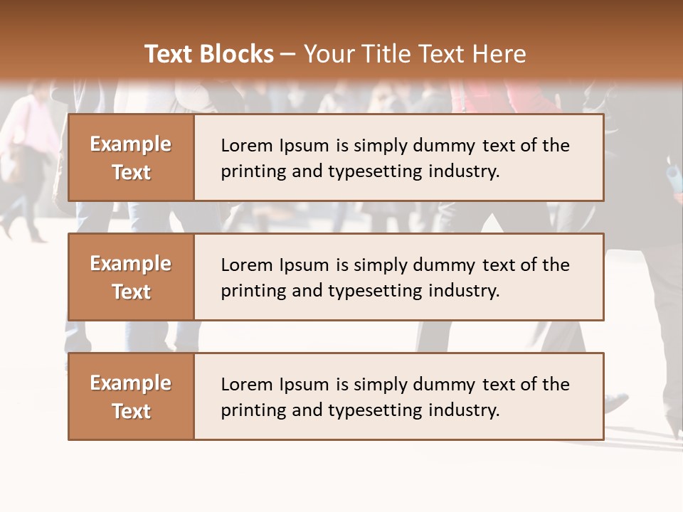 A Group Of People Walking Across A Street PowerPoint Template