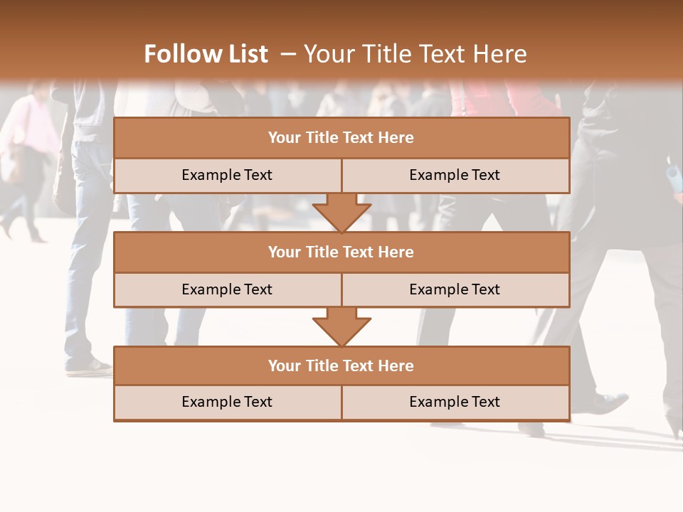 A Group Of People Walking Across A Street PowerPoint Template
