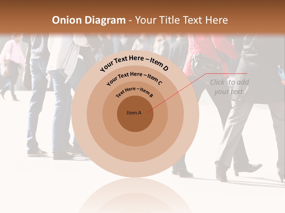 A Group Of People Walking Across A Street PowerPoint Template