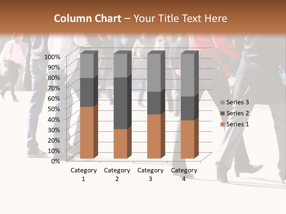 A Group Of People Walking Across A Street PowerPoint Template