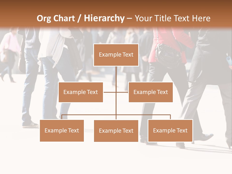 A Group Of People Walking Across A Street PowerPoint Template