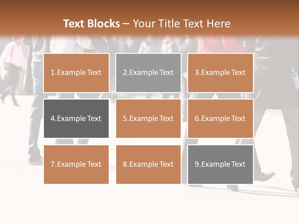 A Group Of People Walking Across A Street PowerPoint Template