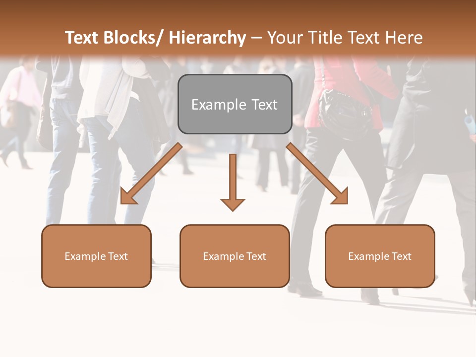A Group Of People Walking Across A Street PowerPoint Template