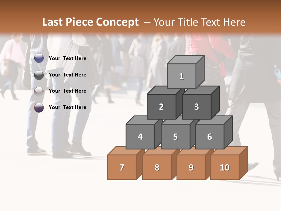 A Group Of People Walking Across A Street PowerPoint Template