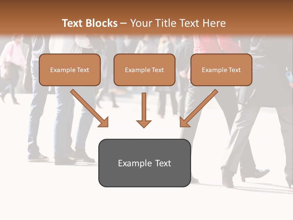 A Group Of People Walking Across A Street PowerPoint Template