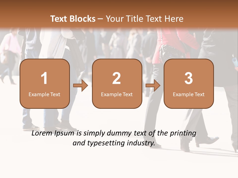 A Group Of People Walking Across A Street PowerPoint Template