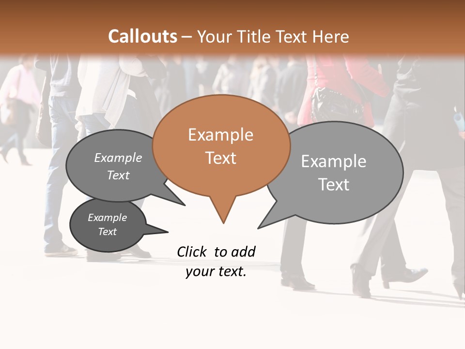 A Group Of People Walking Across A Street PowerPoint Template