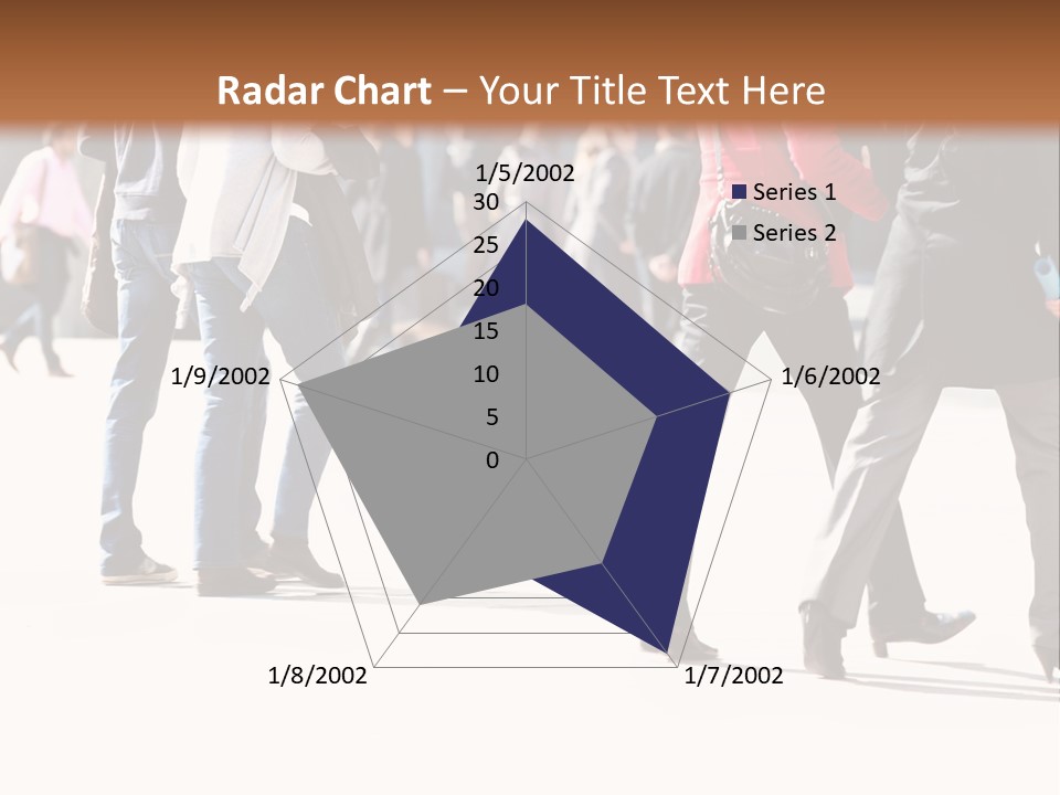 A Group Of People Walking Across A Street PowerPoint Template
