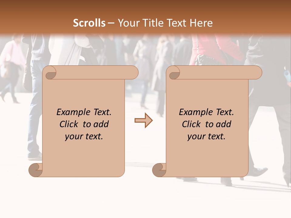 A Group Of People Walking Across A Street PowerPoint Template