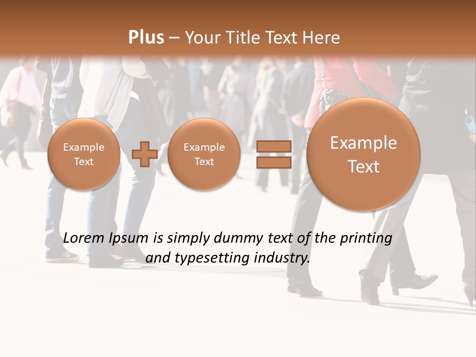 A Group Of People Walking Across A Street PowerPoint Template