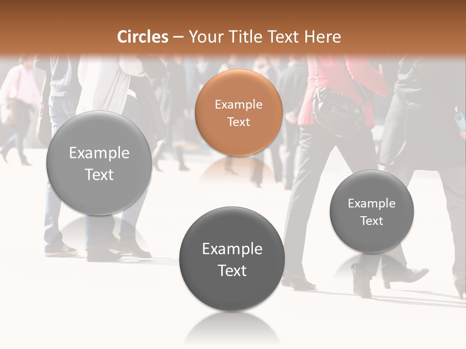 A Group Of People Walking Across A Street PowerPoint Template