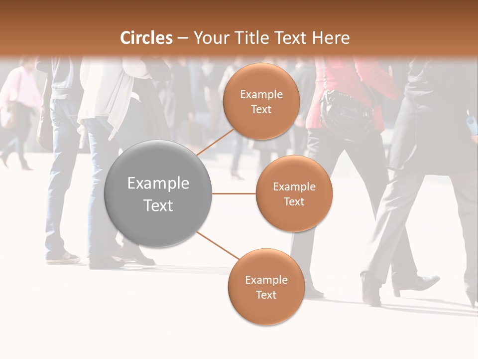 A Group Of People Walking Across A Street PowerPoint Template