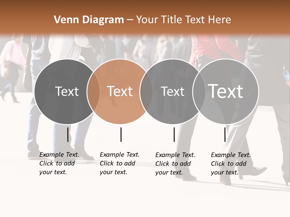 A Group Of People Walking Across A Street PowerPoint Template