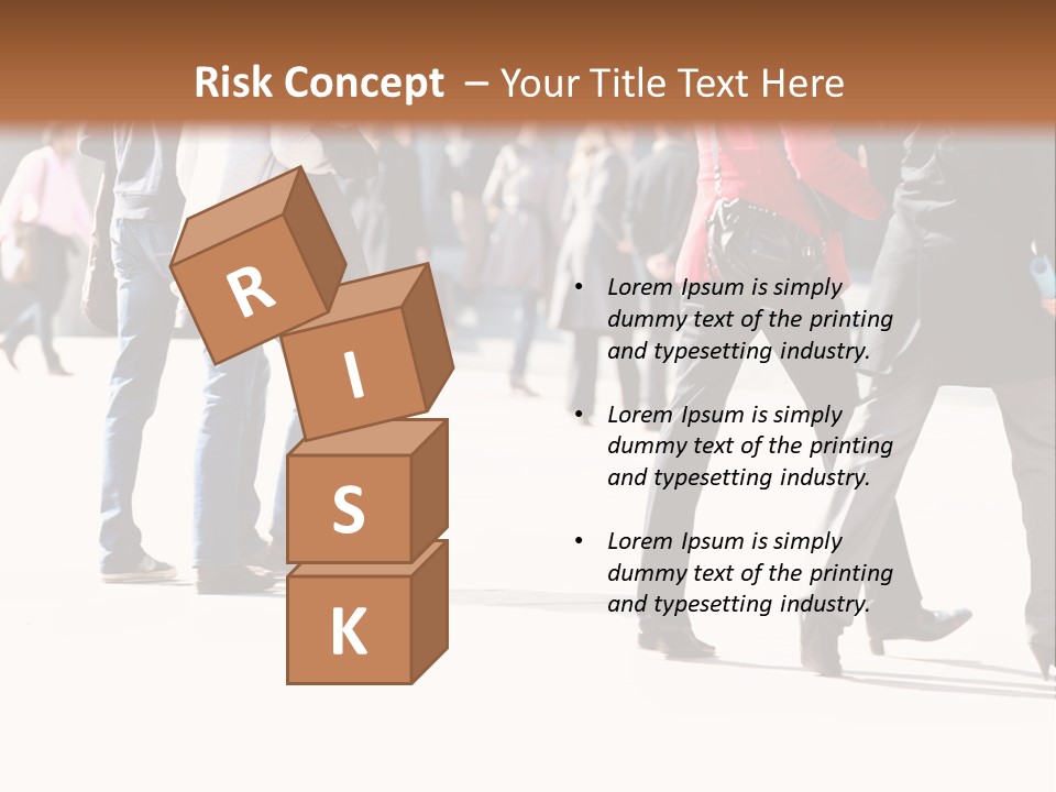 A Group Of People Walking Across A Street PowerPoint Template