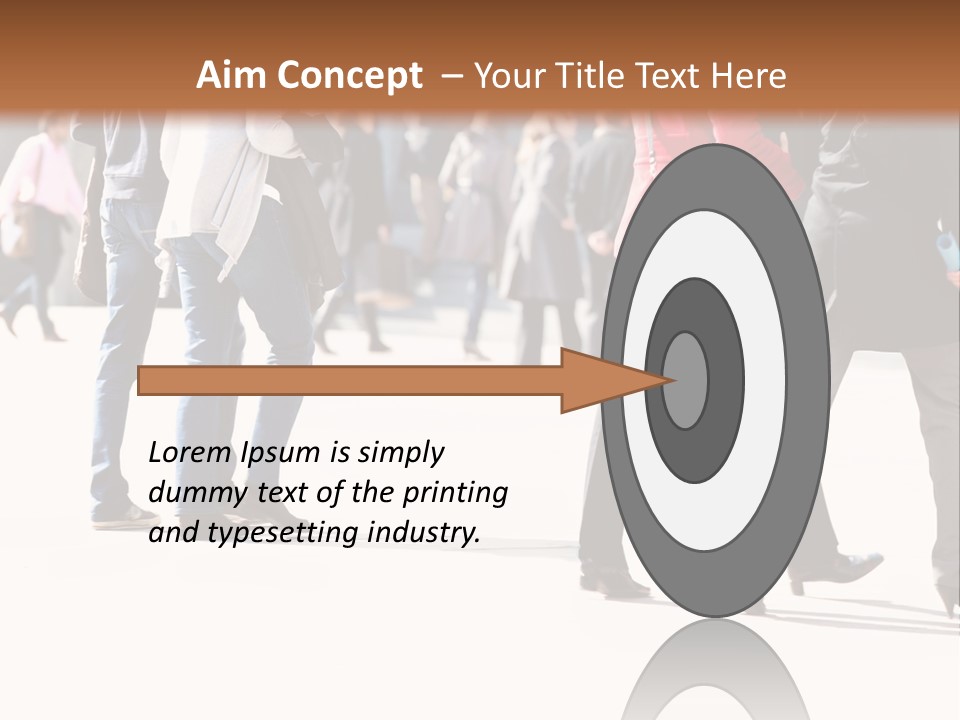 A Group Of People Walking Across A Street PowerPoint Template