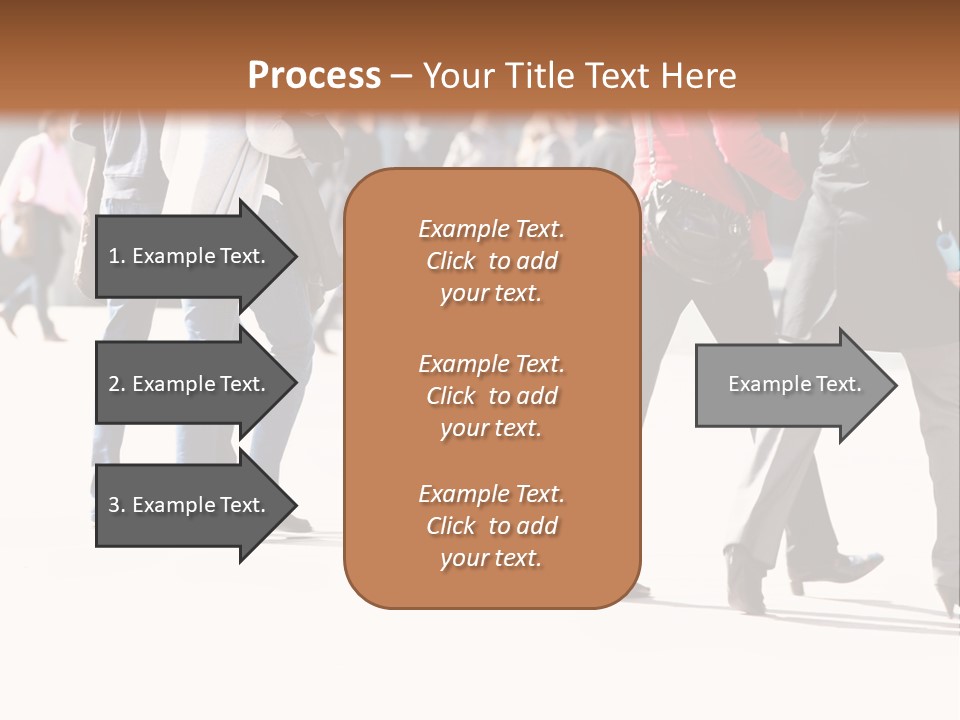 A Group Of People Walking Across A Street PowerPoint Template