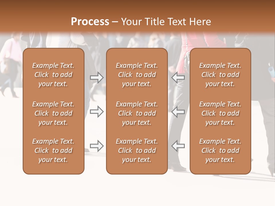 A Group Of People Walking Across A Street PowerPoint Template