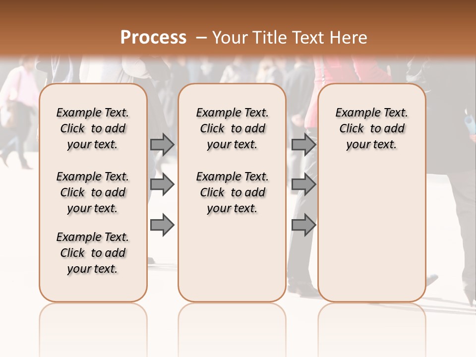 A Group Of People Walking Across A Street PowerPoint Template