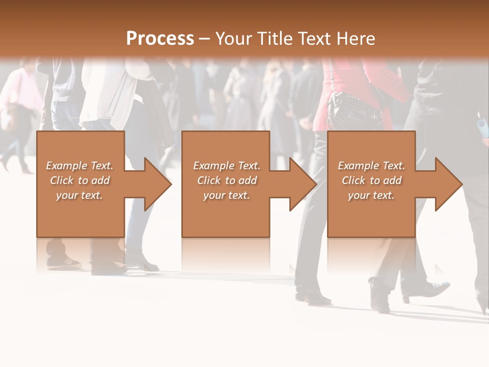 A Group Of People Walking Across A Street PowerPoint Template