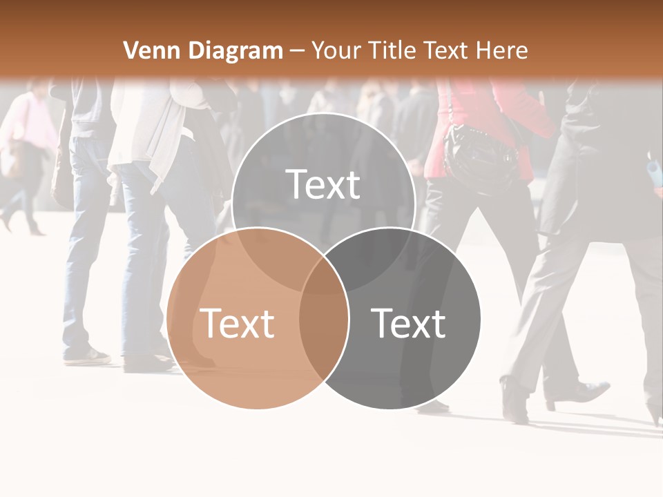 A Group Of People Walking Across A Street PowerPoint Template