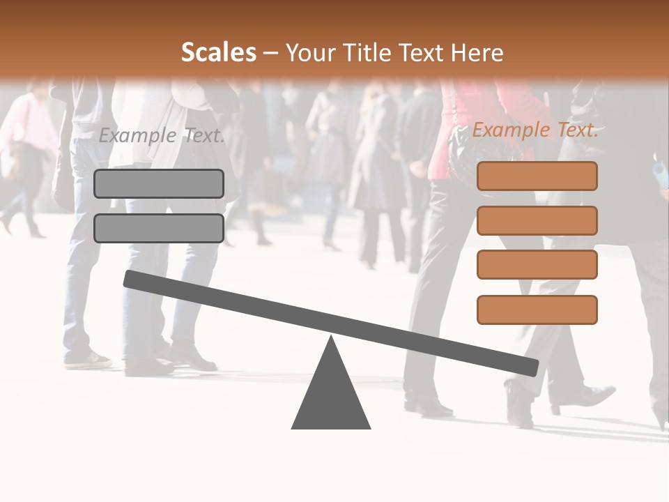 A Group Of People Walking Across A Street PowerPoint Template