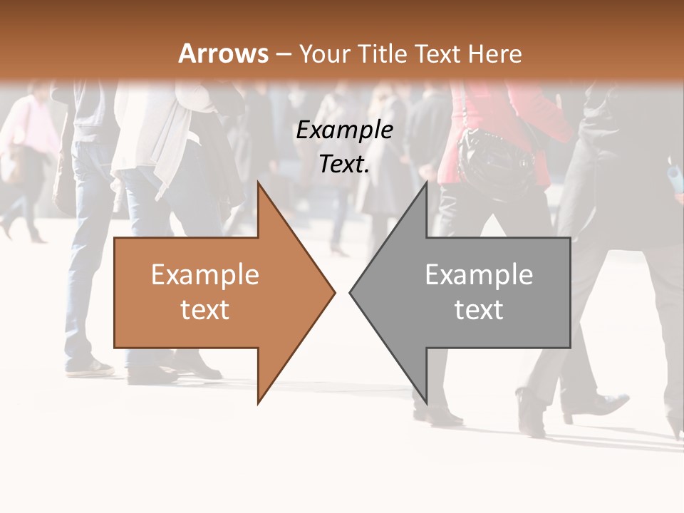 A Group Of People Walking Across A Street PowerPoint Template