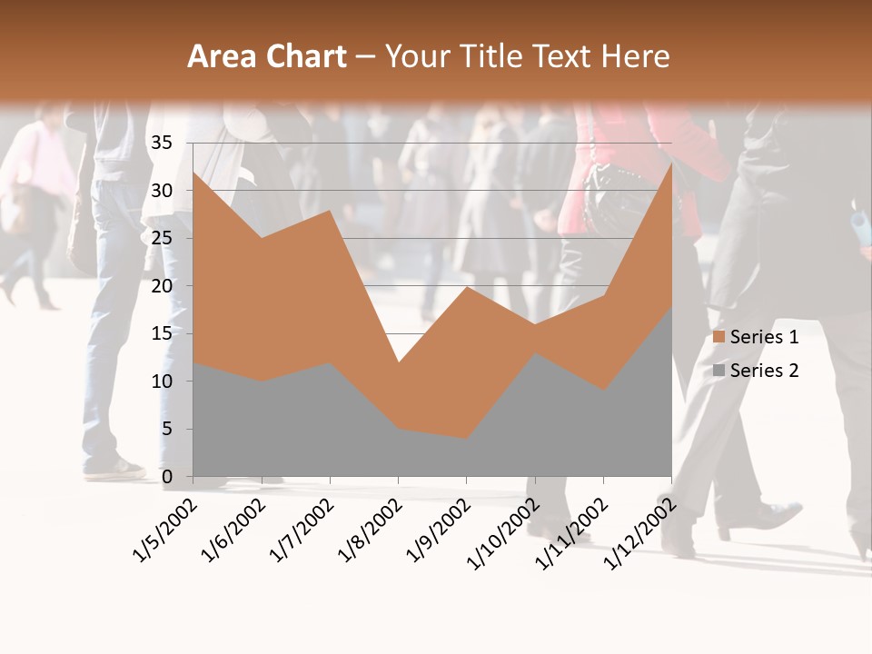 A Group Of People Walking Across A Street PowerPoint Template