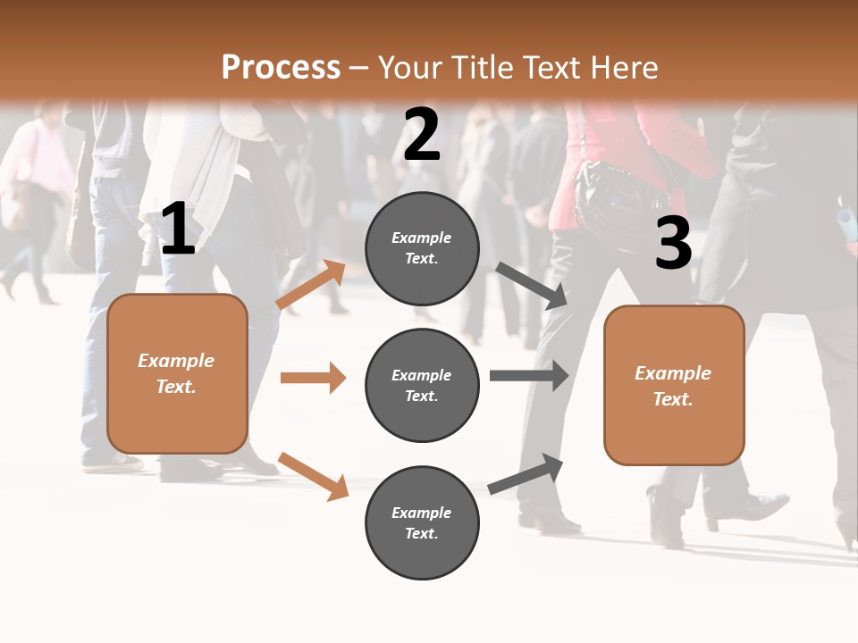 A Group Of People Walking Across A Street PowerPoint Template