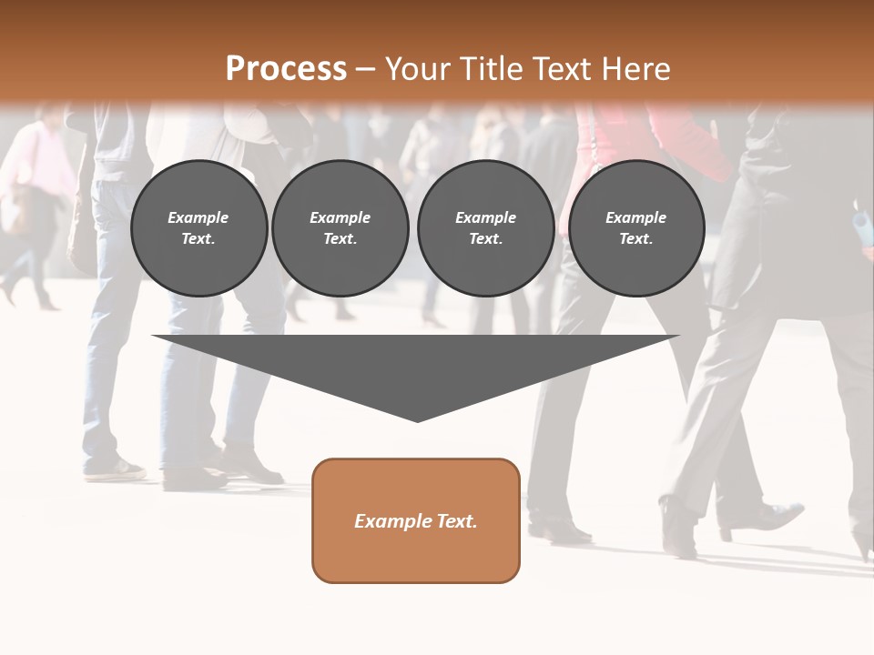 A Group Of People Walking Across A Street PowerPoint Template