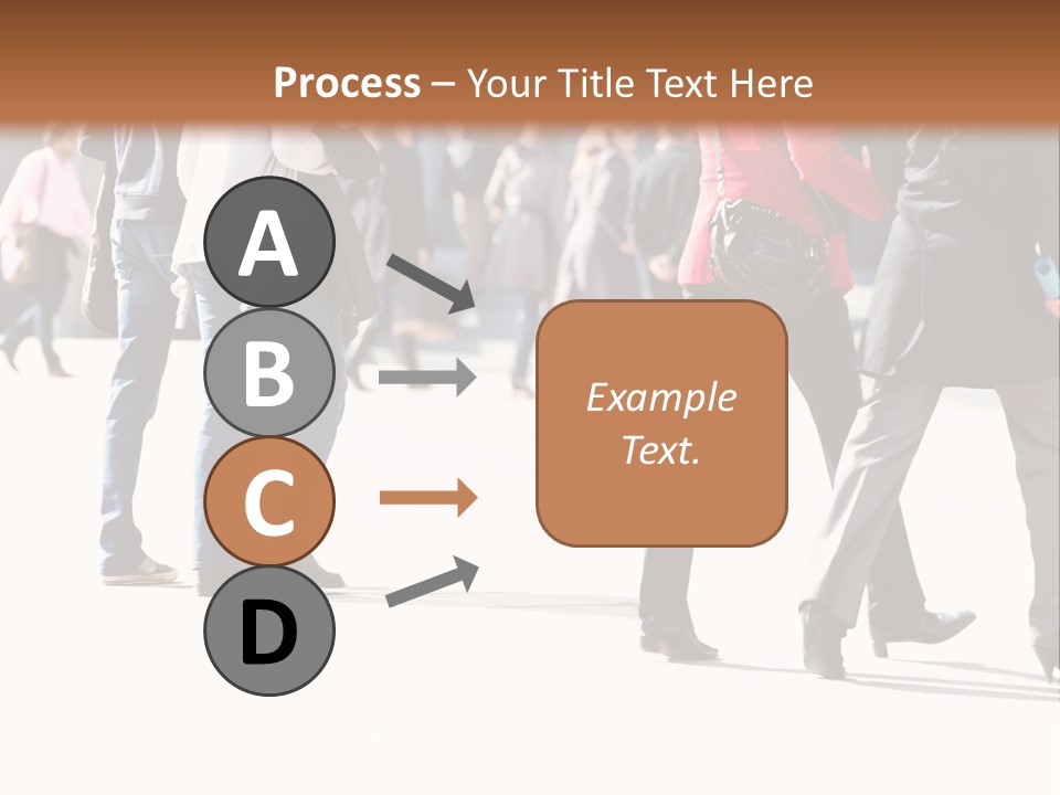A Group Of People Walking Across A Street PowerPoint Template