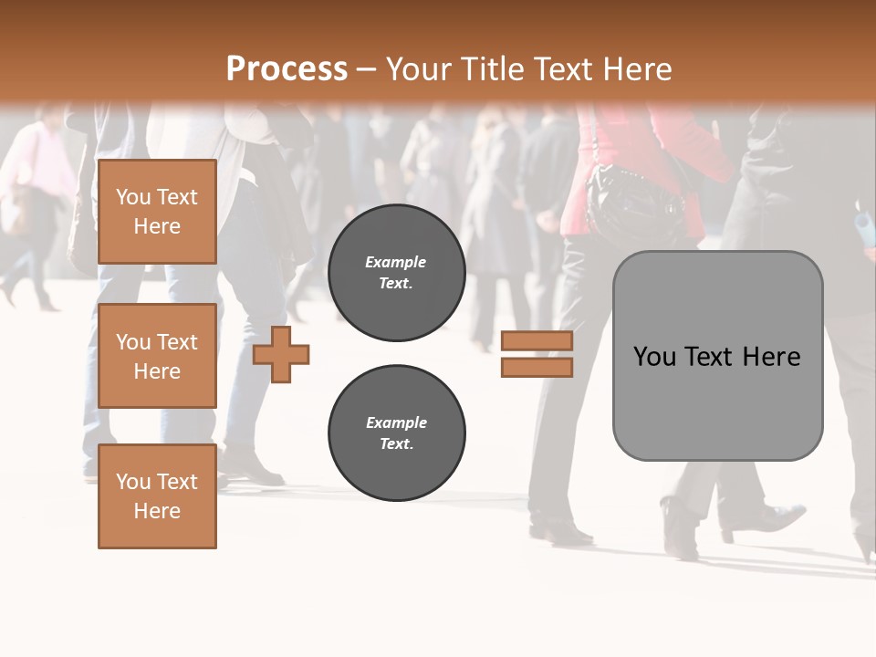 A Group Of People Walking Across A Street PowerPoint Template