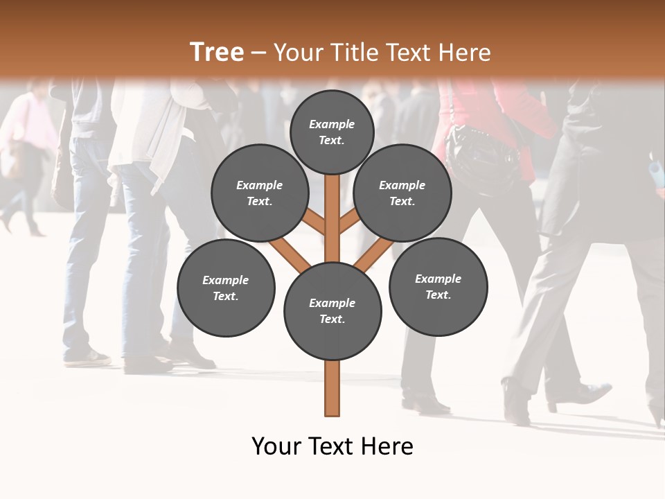A Group Of People Walking Across A Street PowerPoint Template