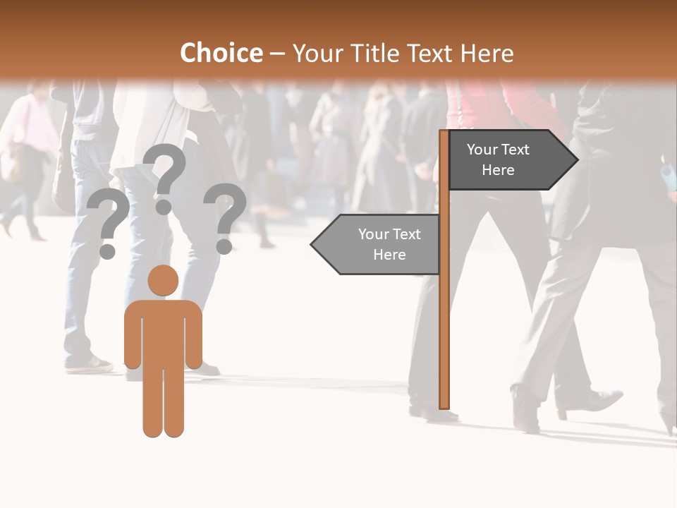 A Group Of People Walking Across A Street PowerPoint Template
