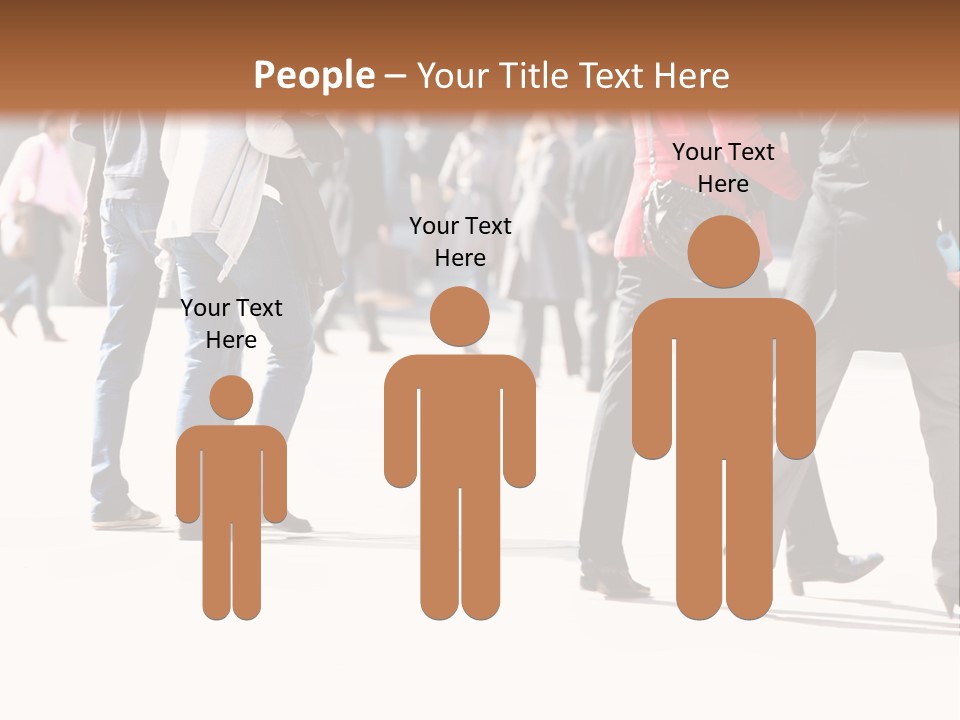 A Group Of People Walking Across A Street PowerPoint Template