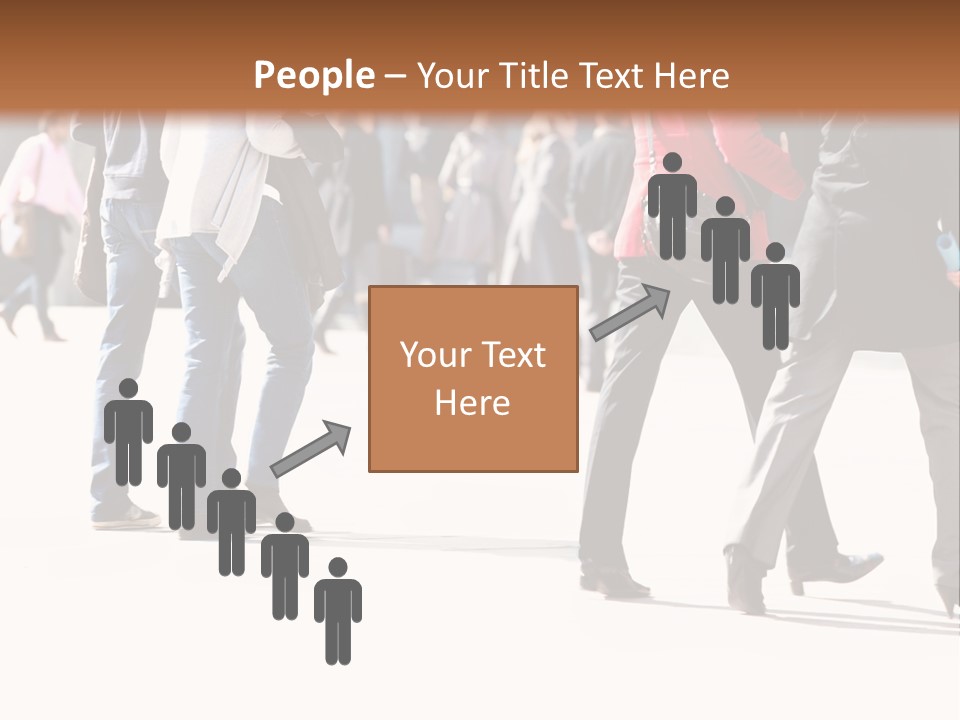 A Group Of People Walking Across A Street PowerPoint Template