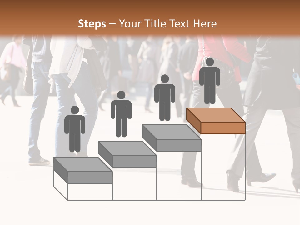 A Group Of People Walking Across A Street PowerPoint Template