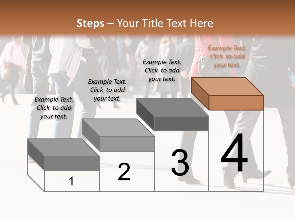 A Group Of People Walking Across A Street PowerPoint Template