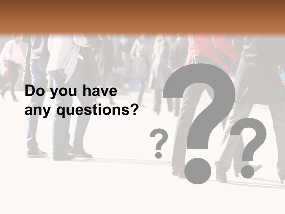 A Group Of People Walking Across A Street PowerPoint Template